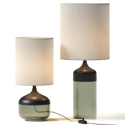 现代极简床头玻璃台灯